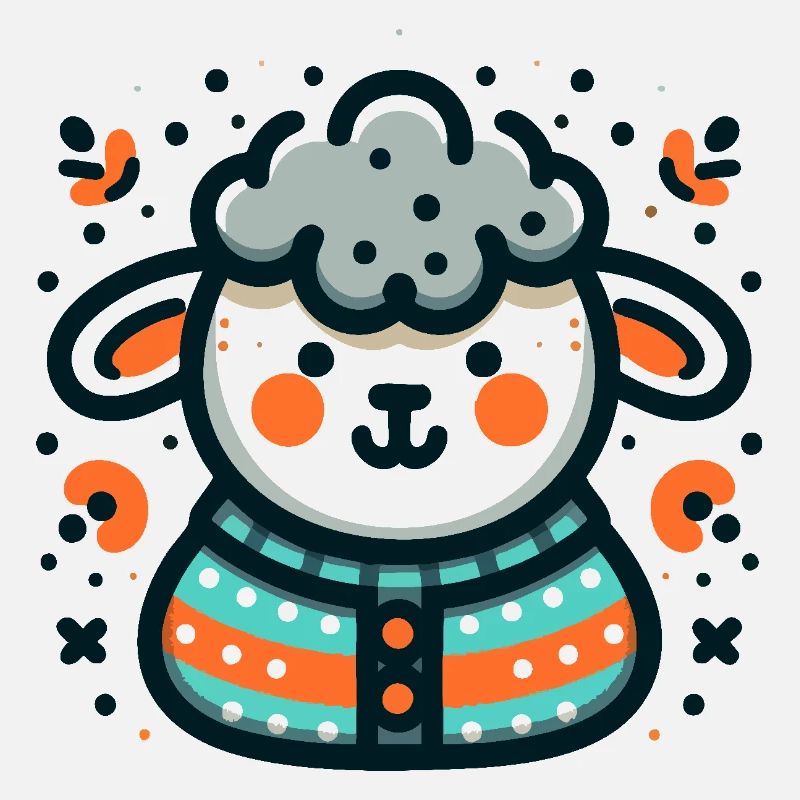 Mouton mignon dans un pull