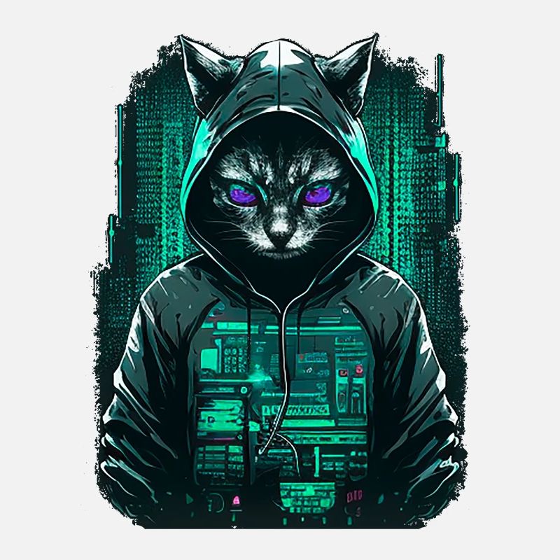 Cyber Hacker Cat