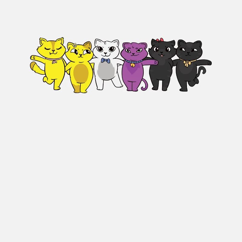 Nonbinary Flag Non Binary Pride LGBTQ Cats Purride