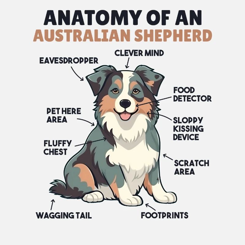 Explication du chien Anatomie d’un berger australien