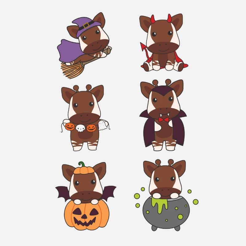 Okapi Halloween Devil Pumpkin Vampier Costume