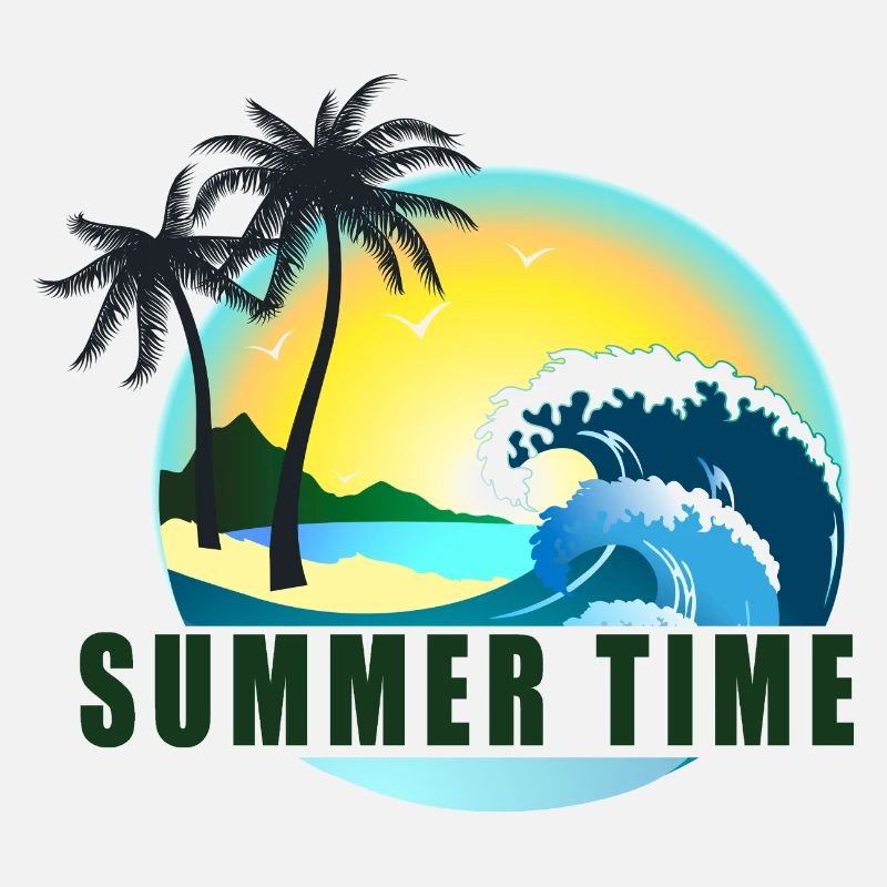 Summertime beach panorama