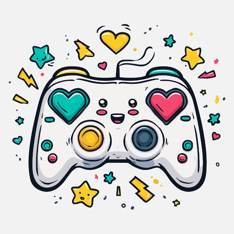 Conception de jeu Heart Controller Neon