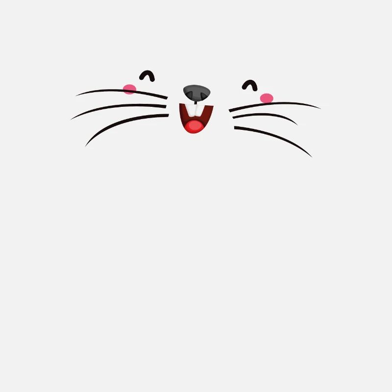 Cute White Mole Face