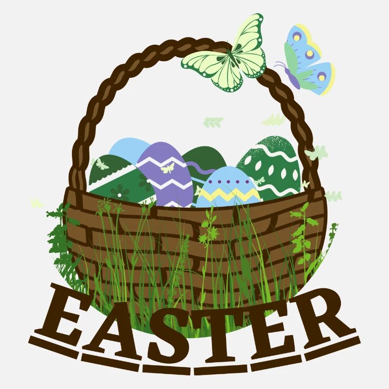 Easter basket with Easter eggs