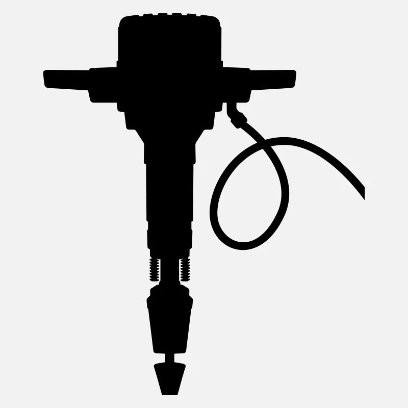 Couleur de vecteur de marteau à vapeur Jackhammer sélectionnable