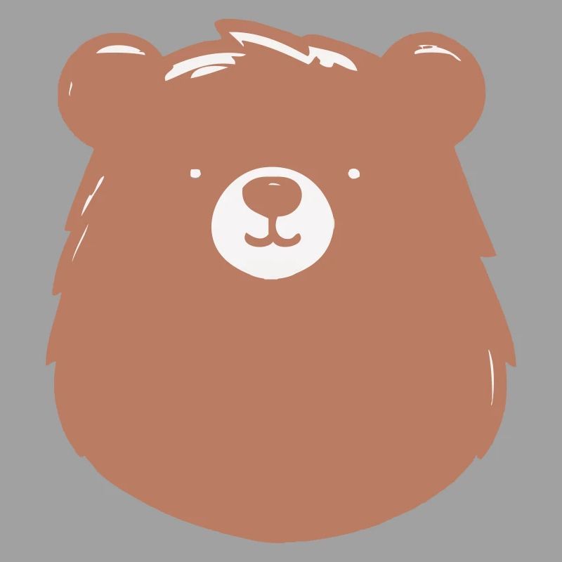 Simple bear in a flat handle