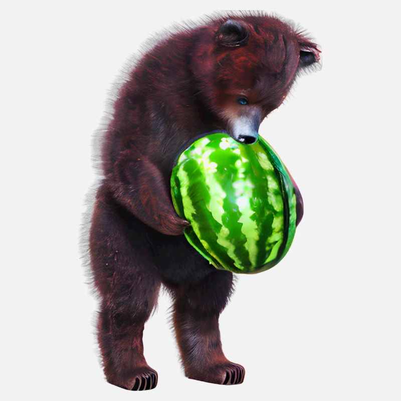 Ours à la pastèque