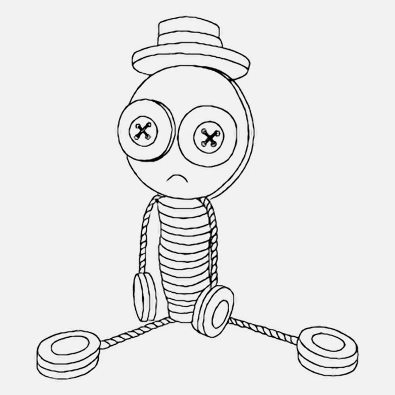 Mr Button sitzt