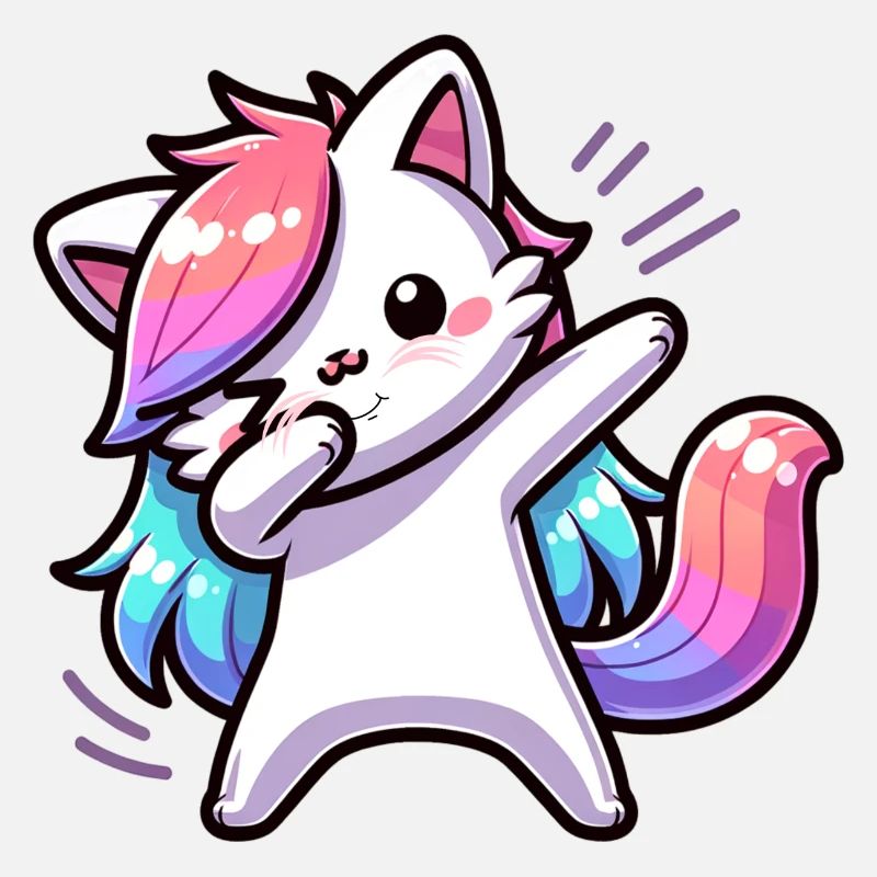 Cute cat dab mignon chat dab