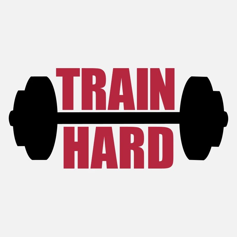 design text hantel cool train hard train hand arm