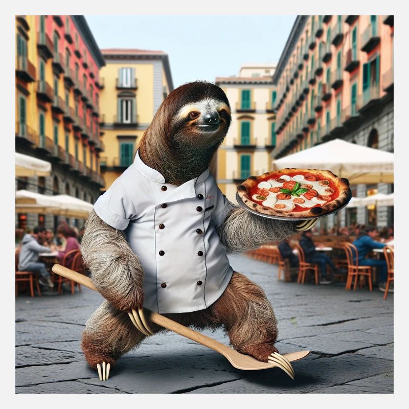 Faultier Pizzabäcker Pizzabäcker Neapel