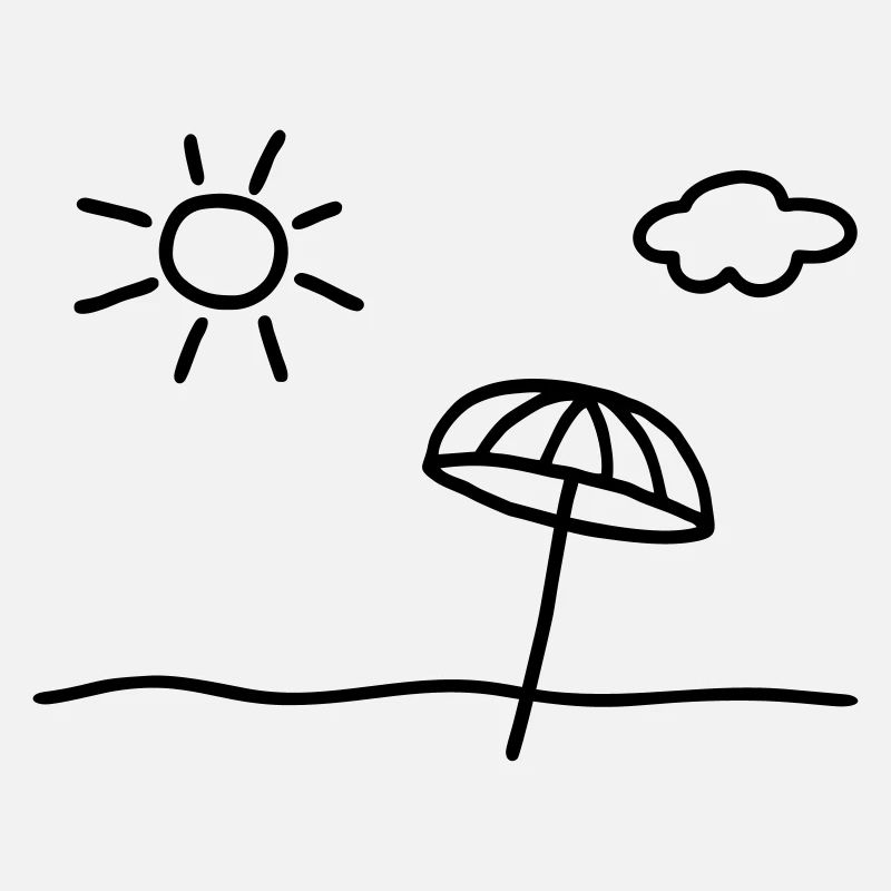 Sun beach clouds