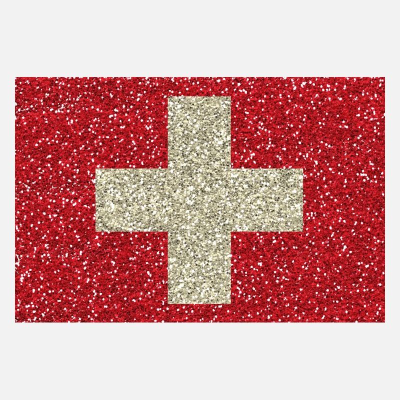 drapeau suisse Glitter drapeau tradition indigène