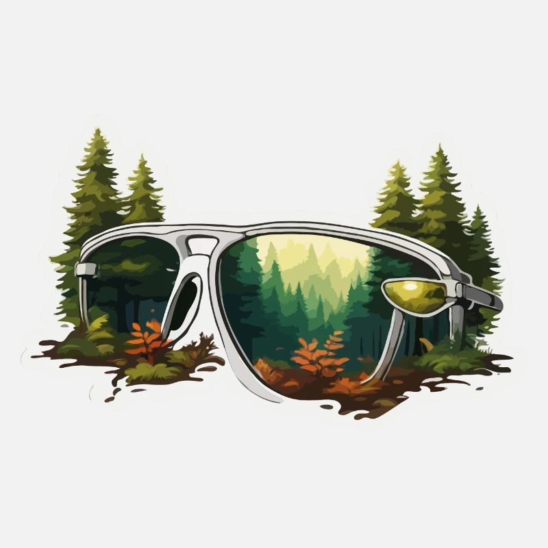 Sunglasses / Reflection / Forest / Reflection