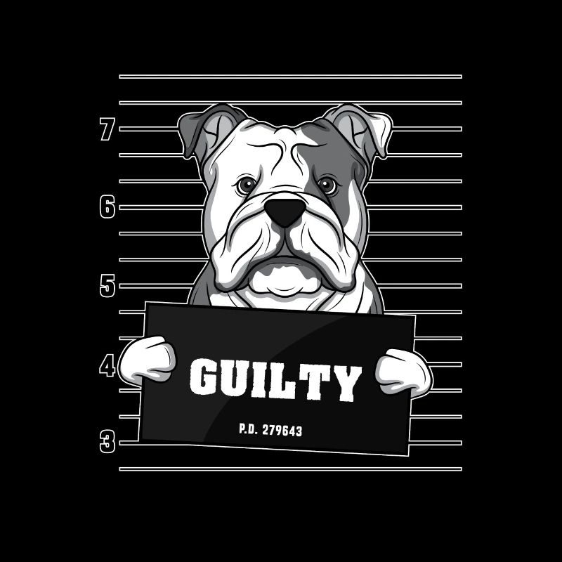 Chien coupable chien stupide arrestation chiot coupable