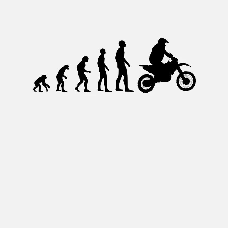 Motocross Evolution des Menschen Motorrad