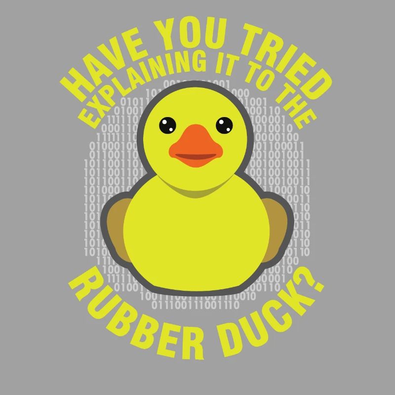 Lustige Programmierung Rubber Duck für Debug Debugger