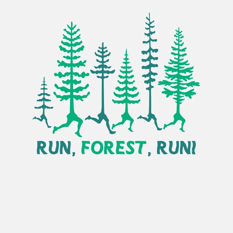 Forest Runner Jogging Funny Tree Jeu de mots