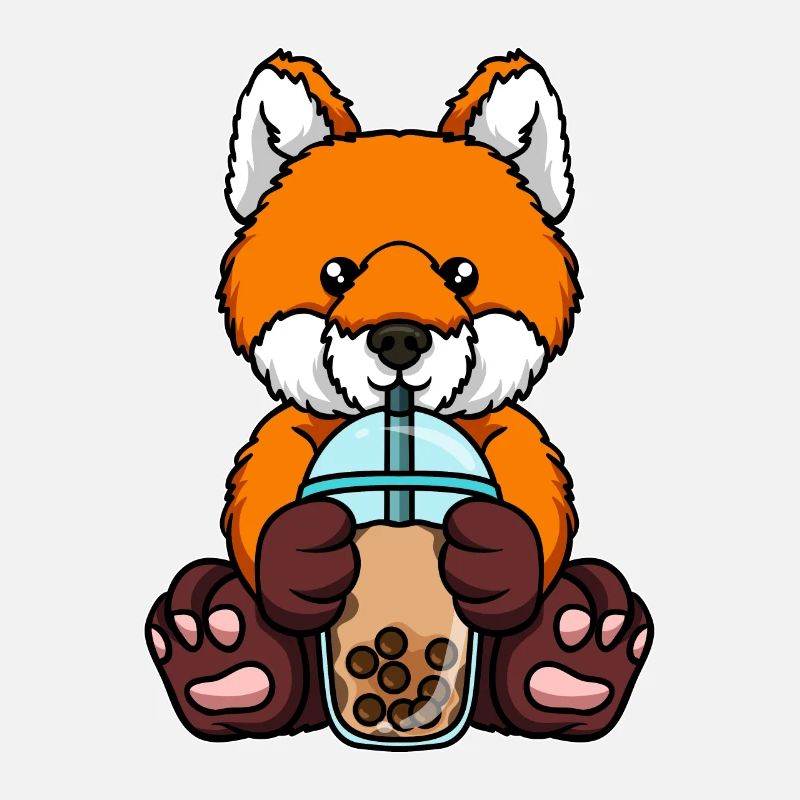 Kawaii Bubble Tea Fuchs
