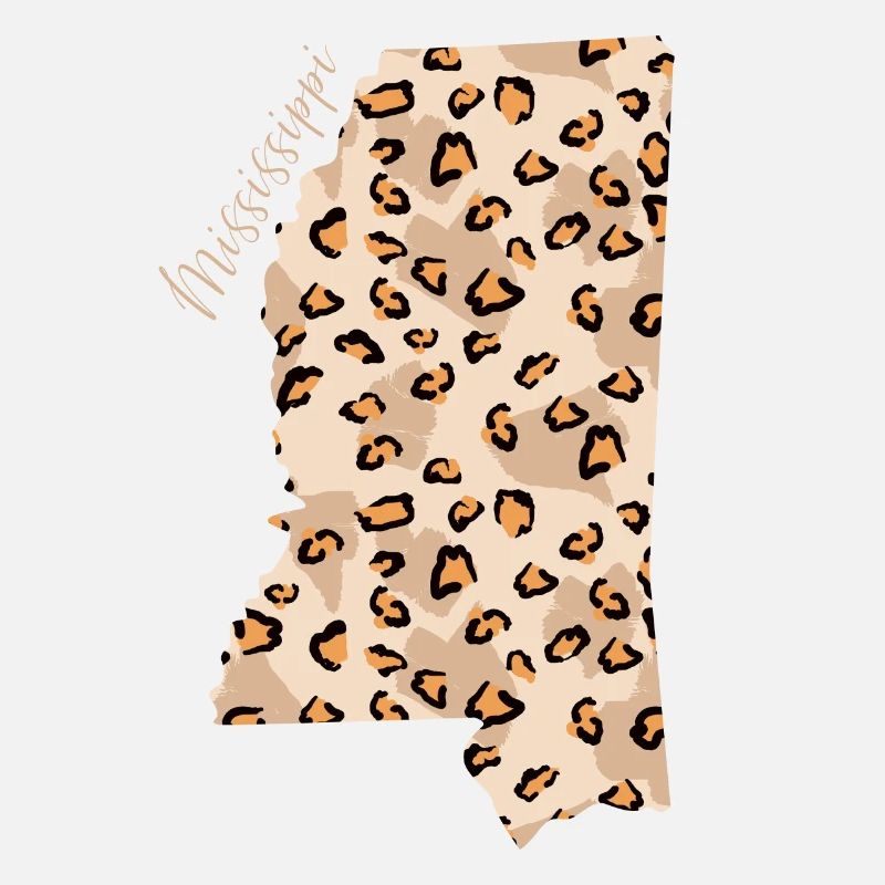 Mississippi Leopard Pattern Map Leo
