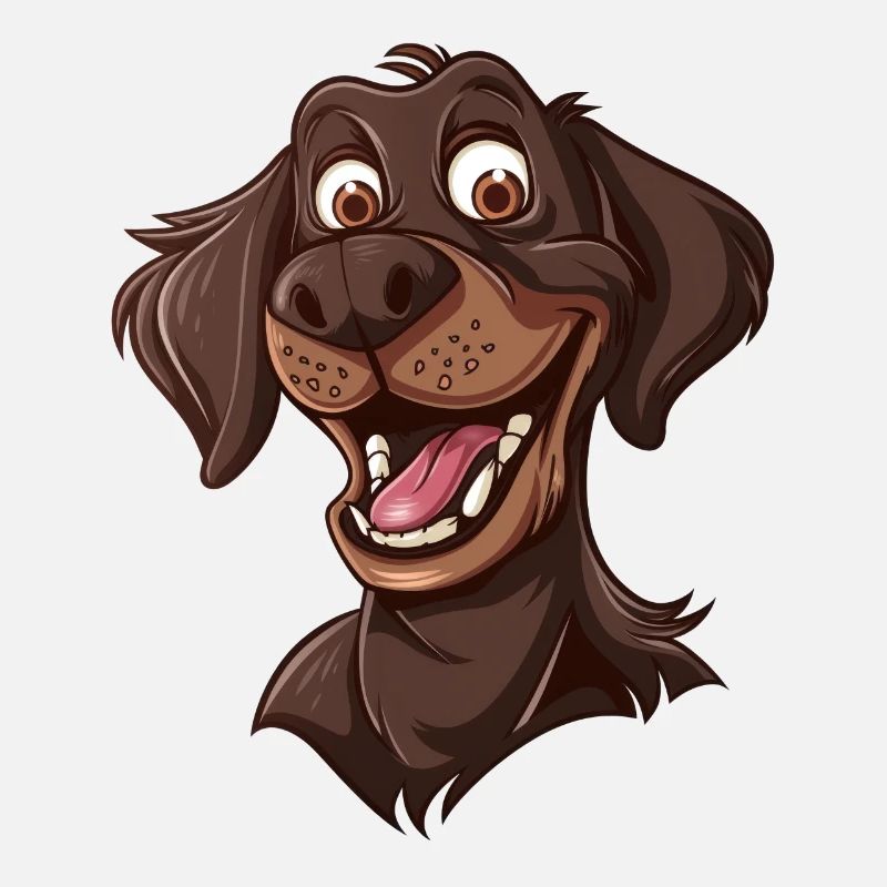Caniche Pointer | Illustration de dessin animé
