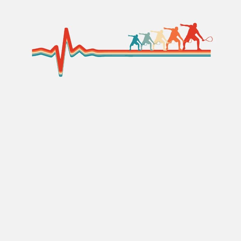 Rythme cardiaque de l’ECG de squash