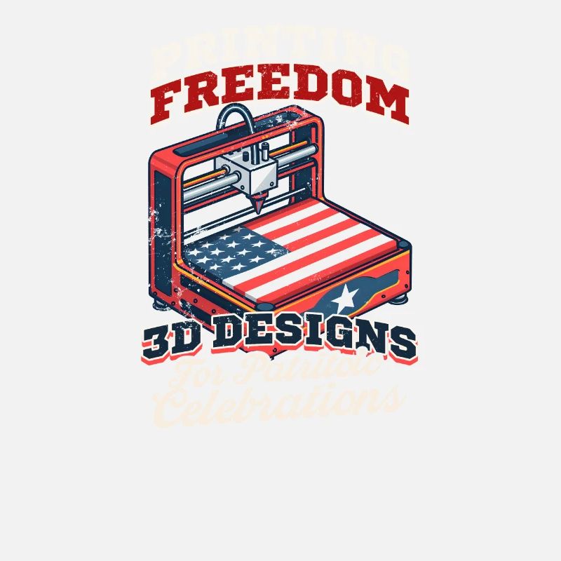Impression 3D patriotique Liberté d’impression Conceptions 3D