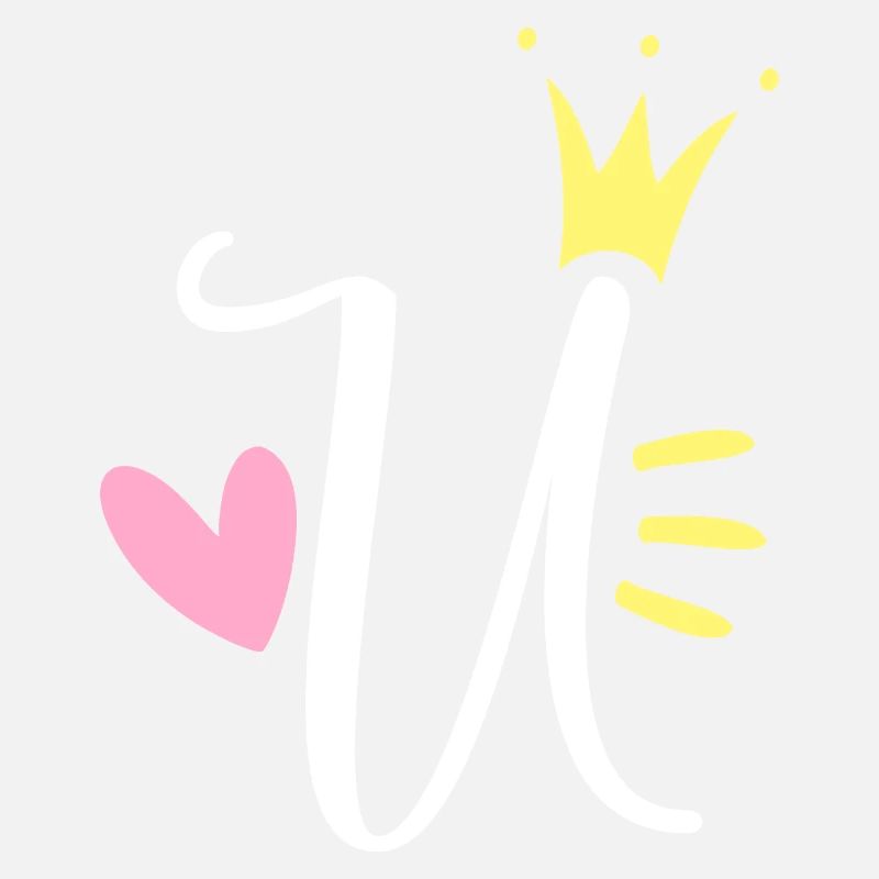 Lettre U Lettre initiale Couronne