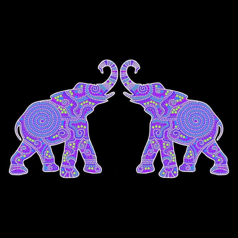 Wonderful Dot Work - Two ELEPHANTS 1
