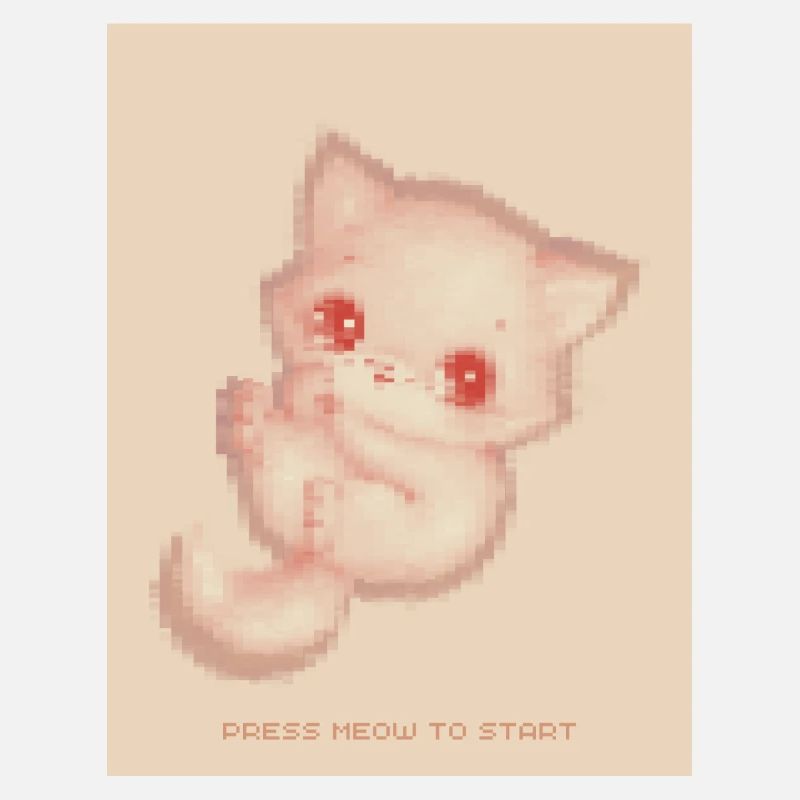 8bit Pixel chat mignon