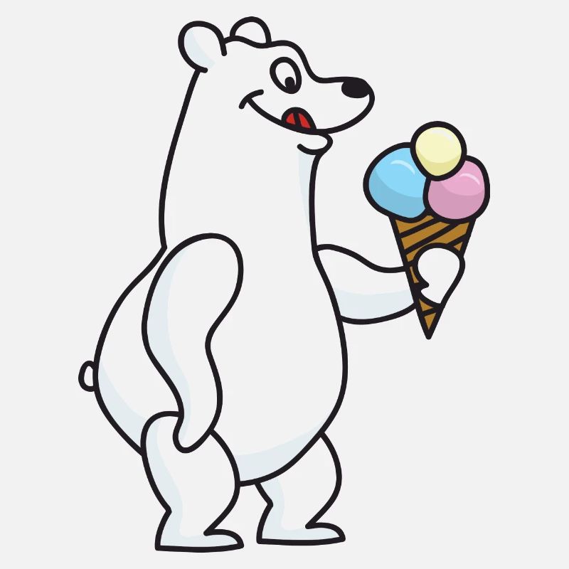 Eisbär Eiskrem Eiscreme Kugeleis Winter
