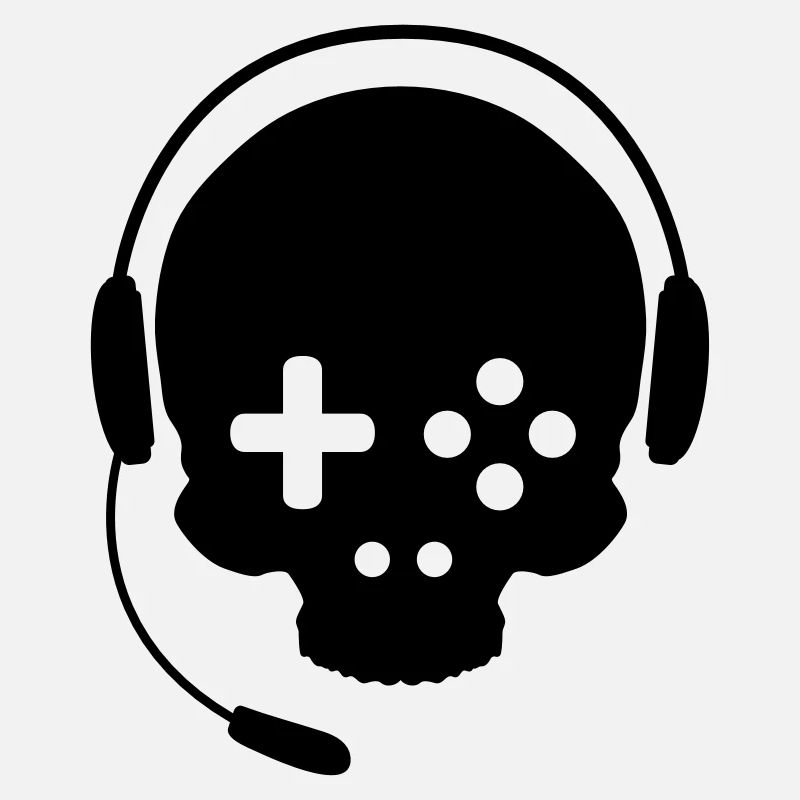 Game Schädel mit Headset