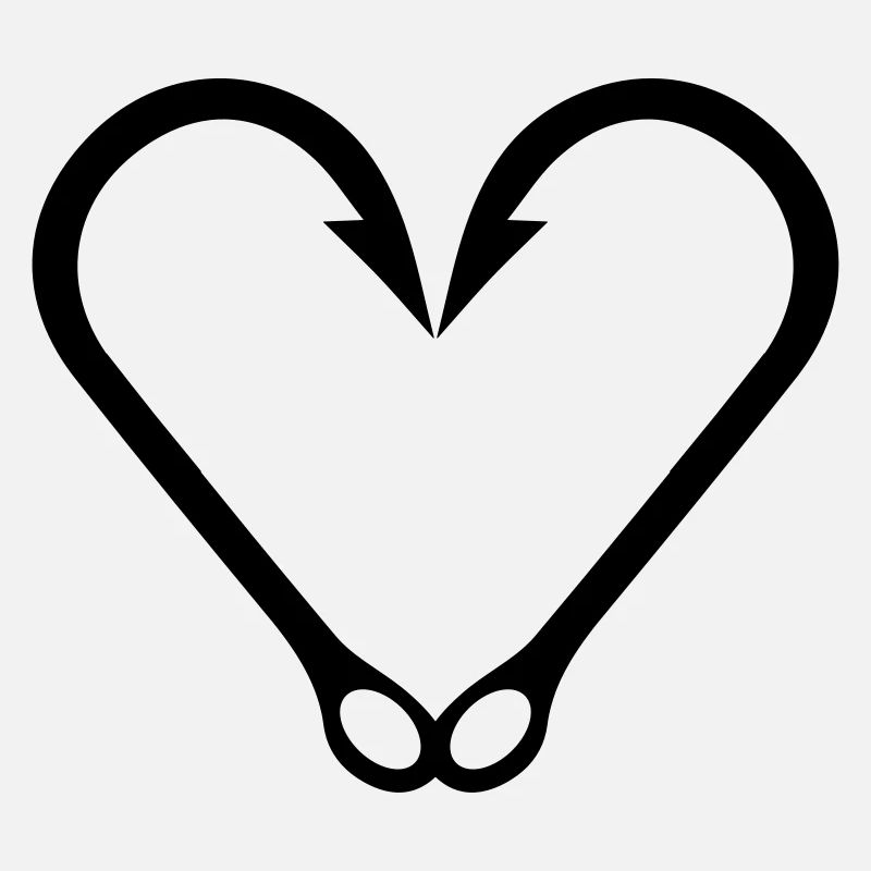 Fish hook Heart