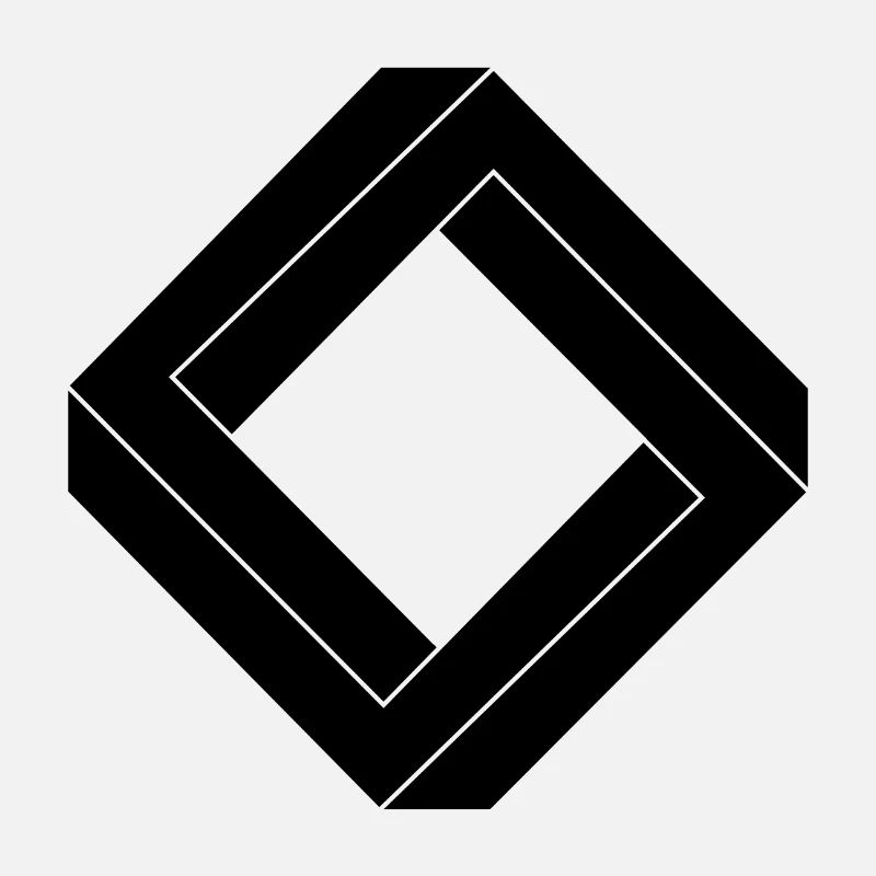 Square impossible black design