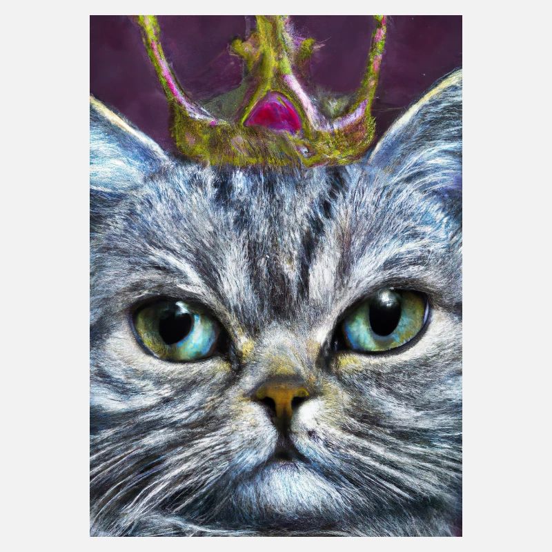 Katze mit Krone