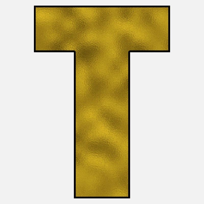 Buchstabe T Gold
