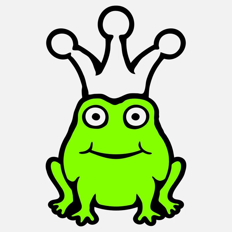 Frog King Crown Funny Cute Comic Frog Prince