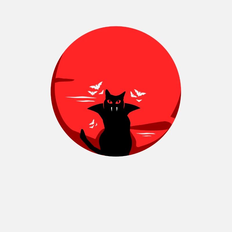 Schwarze Katze Vampir