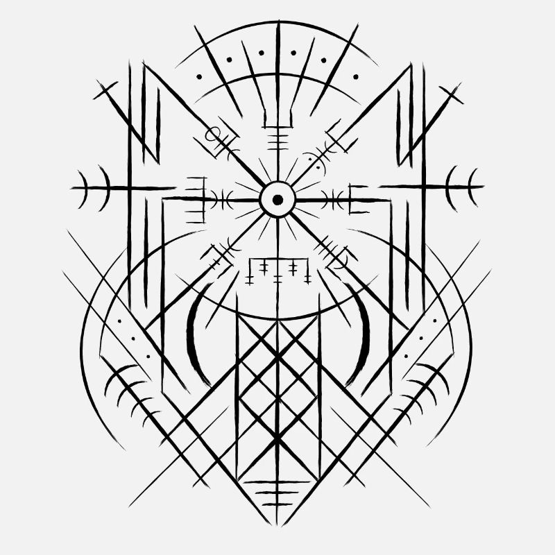 Vegvisir Runic Compass Celtes Viking Web Wyrd