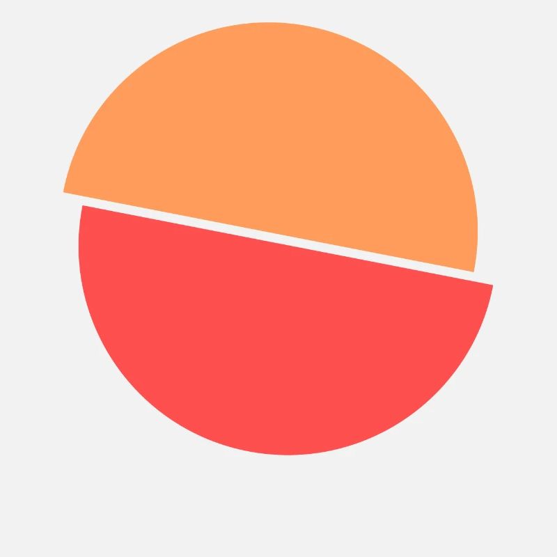 Split Squiggle Orange And Red Design