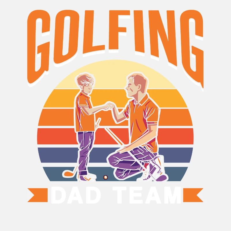 Golf Vater Team Golfer Golfen Papa Papi Vater Tag