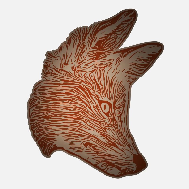 Fuchs Waldtier Design mit Tierkopf