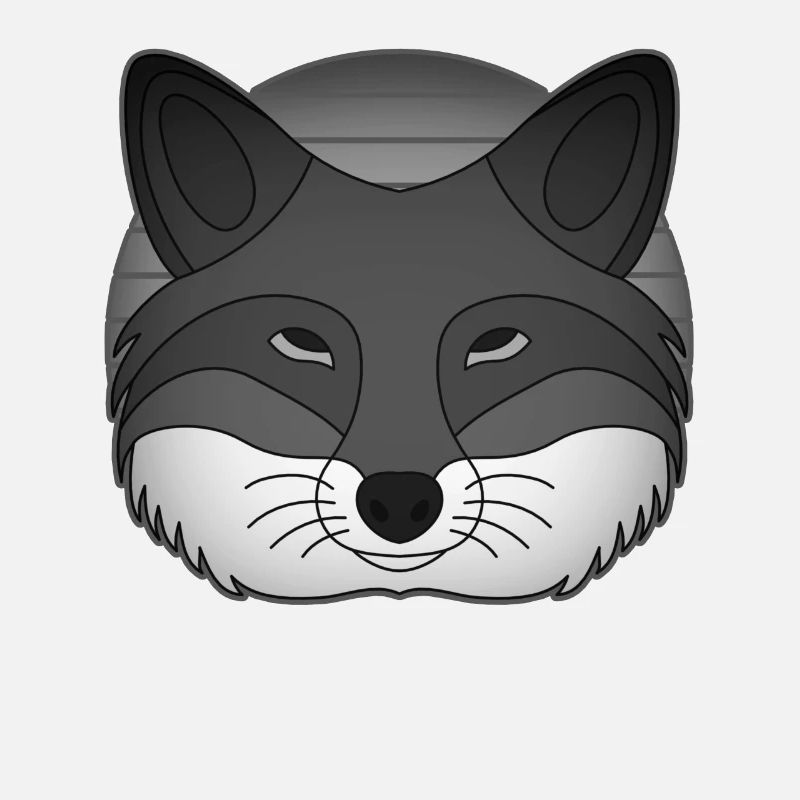 Fuchs Waldtier Design mit Tierkopf