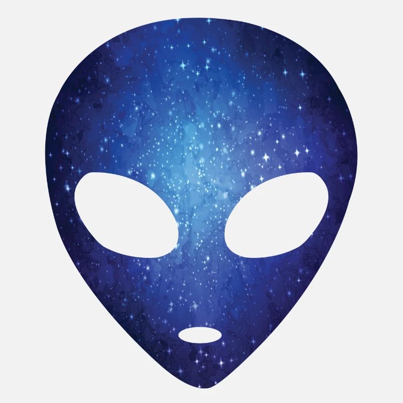 Psychedelic Alien Head Cosmic Galaxy Outer Space