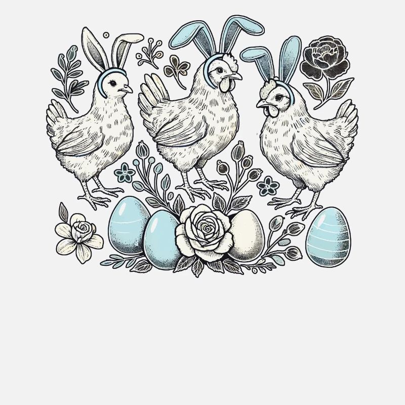 Easter Chickens Chick Retro Easter Bunny Chicken