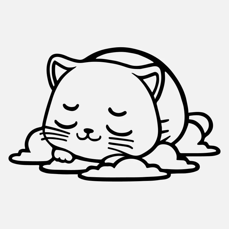 Kleine Katze, die schläft