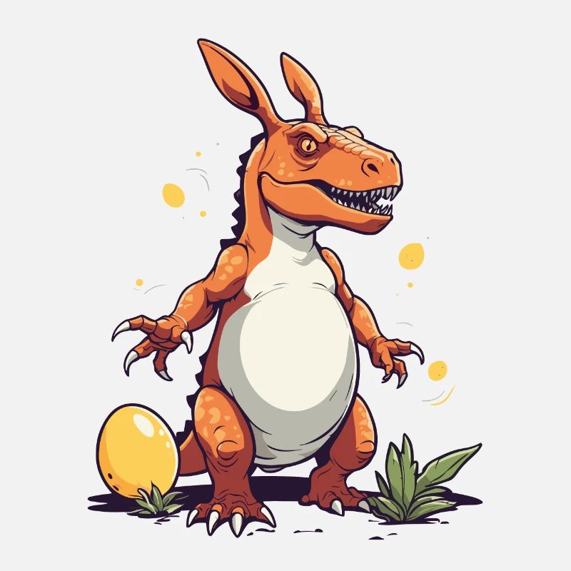 Iconic Easter Dinosaur and Dinosaur Easter Bunny