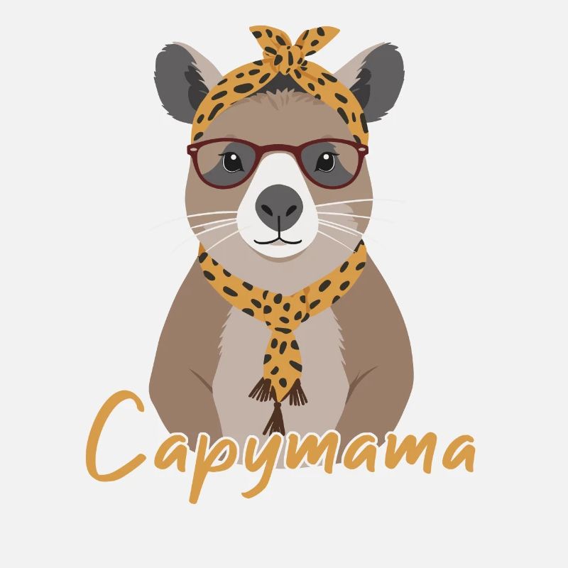 Capymama Drôle Capybara Mère Capybara