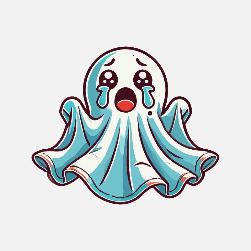 Sad Ghost Cute Weeping Ghosts